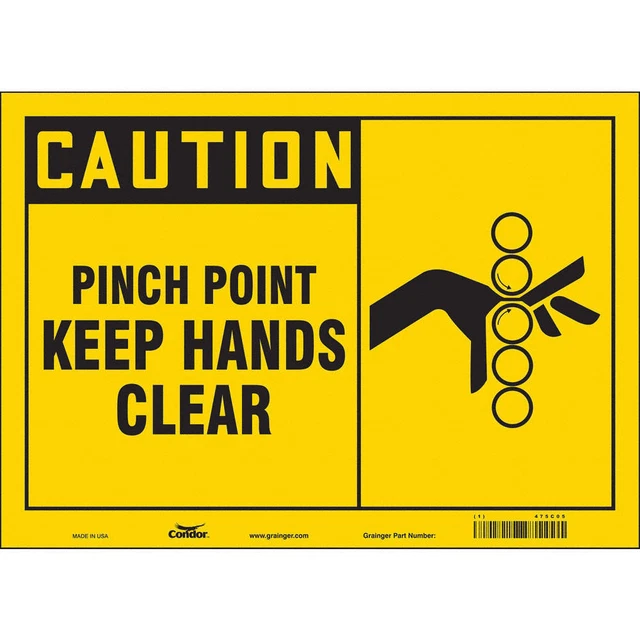 CONDOR 475C05 Safety Sign,10 inx14 in,Vinyl