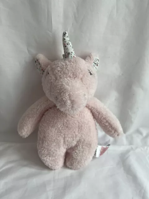 PRIMARK BIANCO UNICORNO morbido peluche peluche rosa orecchie