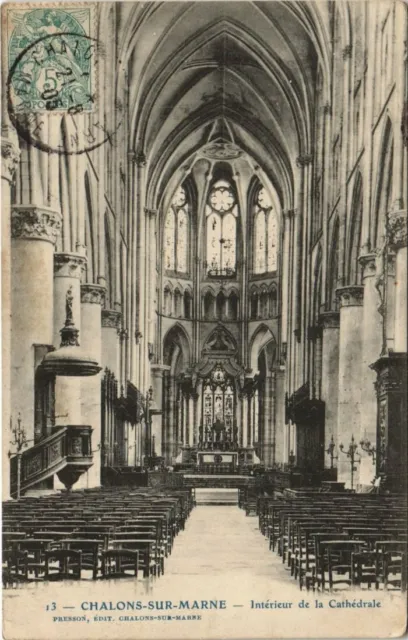 CPA CHALONS-sur-MARNE Cathedral Interior (125963)