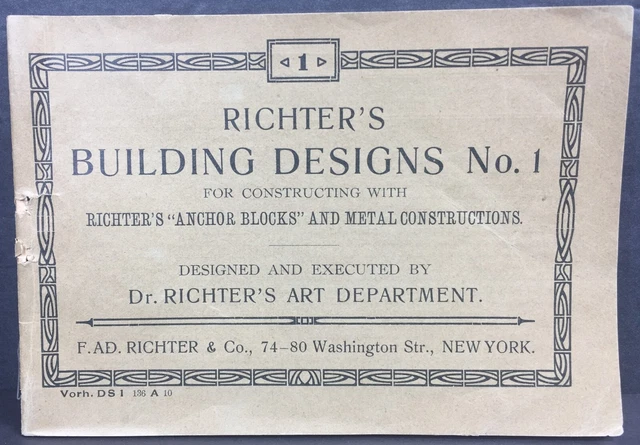 Antique Richters Anchor Building Designs Blocks Art Booklet Catalog NO.1