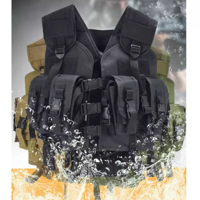 Outdoor Multifunction Tactical Vest Protection Chest Rig Mag Pouch Storage Bag