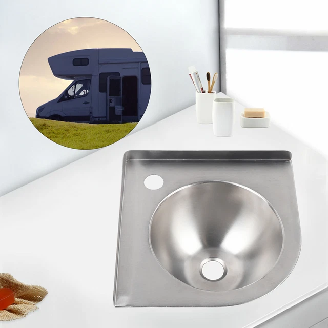 CORNER BASIN SINK RV Caravan Motorhome Stainless Steel Camper Wash