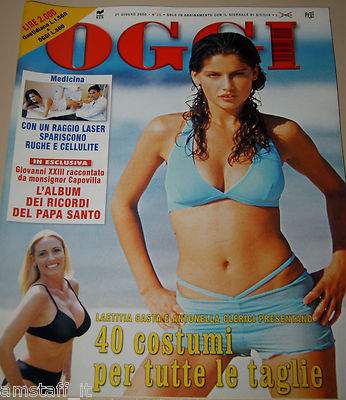 OGGI 25/2000 LAETITIA CASTA ANTONELLA CLERICI ALESSIA MARCUZZI MANUELA ARCURI 