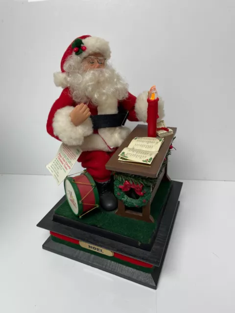 Vtg Christmas Holiday Scene Santa Animated Music