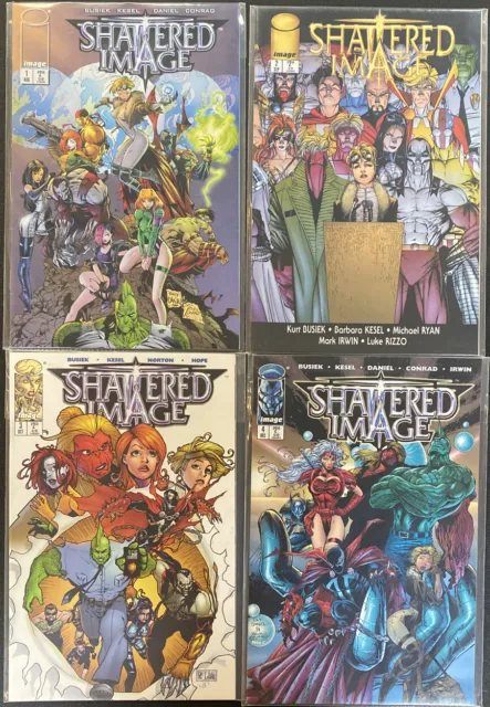 SHATTERED IMAGE #1-4 SPAWN WILDCATS CYBER FORCE GEN 13 Comic Books FULL SERIES