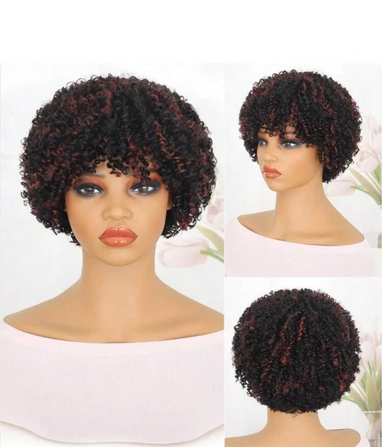Perruque Courte Carré Noir En Cheveux Humains - Longueur 30 Cm, Naturelle - Neuf Sans étiquette
