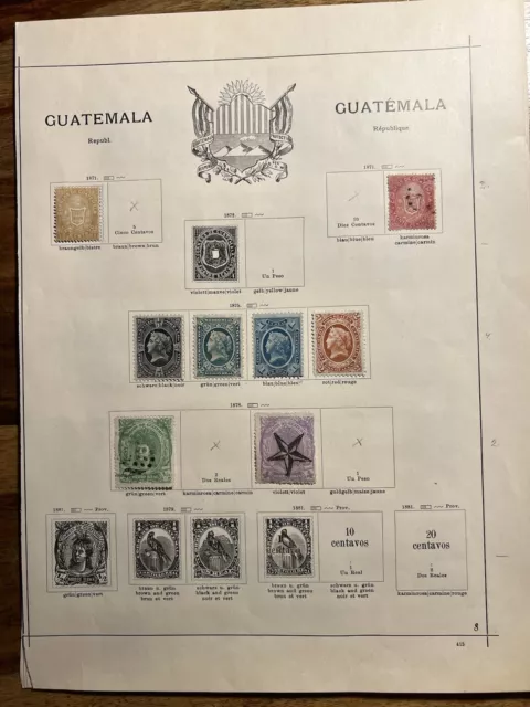 Guatemala Klassiker Posten mit gestempelten , ungestempelten Briefmarken .
