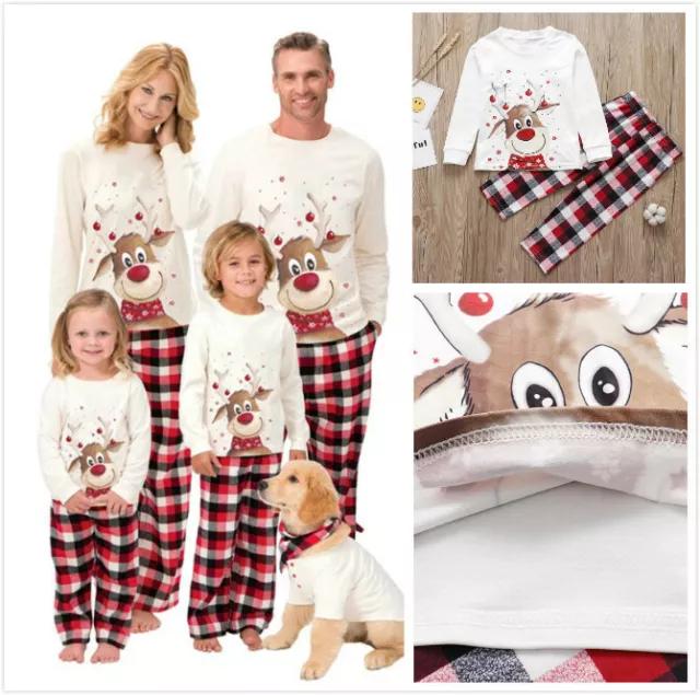 Pigiami di Natale caldi di Natale abbinati famiglia adulti/bambini pigiami pigiami pigiami