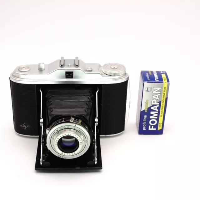 Agfa Isolette Analoge Mittelformat Kamera 85mm 1:4.5 6x6 120 medium format / Set