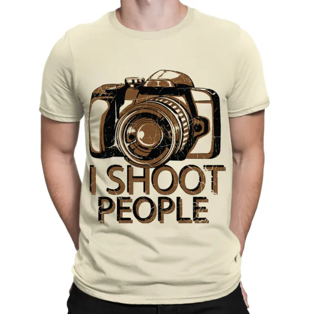 Photographer I Shoot People Camera Funny Mens T-Shirt | Screen Printed