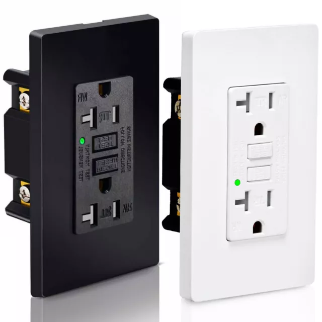 15A/20A AMP 125Volt GFCI GFI Safety Outlet Receptacle with LED Indicator,TR WR