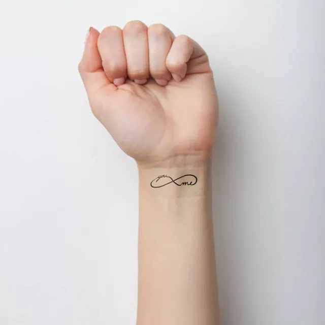 Flash Einmal Temporary Klebe Tattoo You Me Unendlich Körper Party Geschenk WOW 3