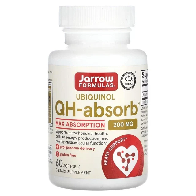 JARROW FORMULAS, UBIQUINOL QHAbsorb, 200 mg, 60 softgel capsules £62.
