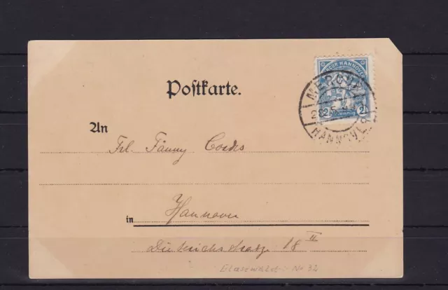 Privatpost / Stadtpost Hannover 2½ Pf. auf Ansichtskarte, 1899 #1049541