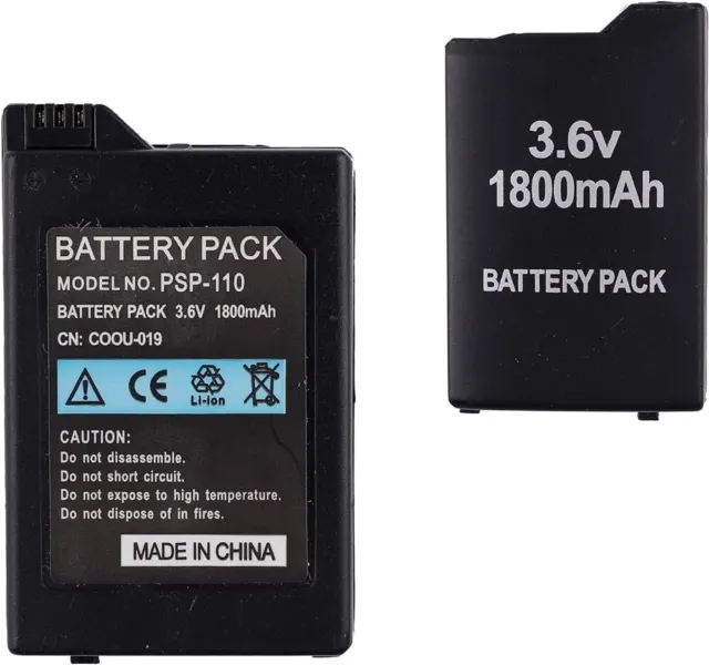 Batterie pour console Sony PSP 1000 - 1004 (pas Slim & Lite) - 1800 mah