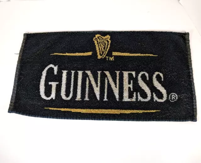 Guinness Beer Stout Ale Bar Towel Mat Man Cave Pub Breweriana 16.5 x 8.5 Cotton