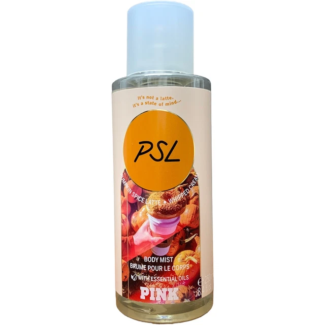 Victorias Secret PINK Body Spray Pumpkin Spice Latte PSL Fragrance Mist 8.4 oz