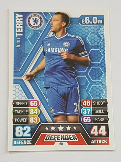 Carte Panini Match Attax Signée JOHN TERRY - Chelsea FC Dition Premier League 693551