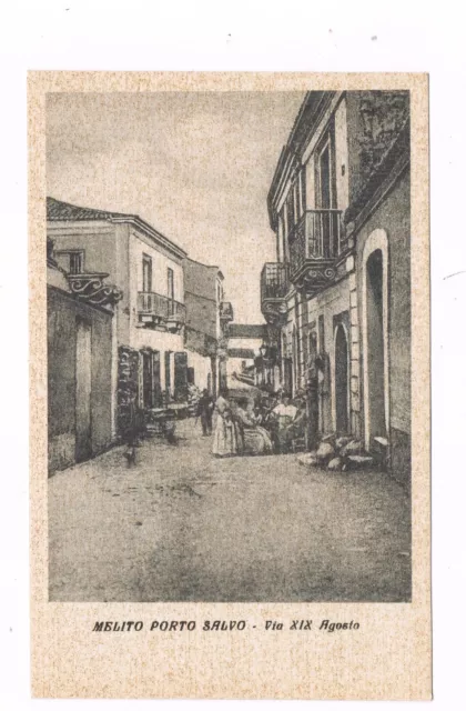 cartolina d' epoca melito porto salvo reggio calabria animata anni 30