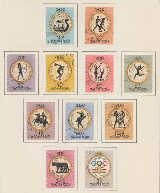 Ungarn 1960  -  Mi Nr. 1686 A - 1696 A   -  olympische Spiele  -  gestempelt