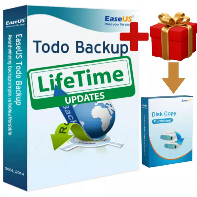 LifeTime Updates EaseUS Todo BackUP Home, EaseUS Disco Copy Professional 1 año