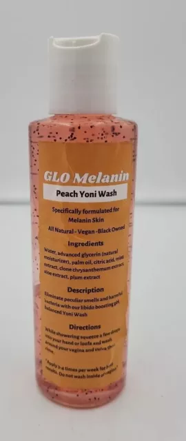 GLO MELANIN Peach Yoni Wash For Melanin Skin  Sealed