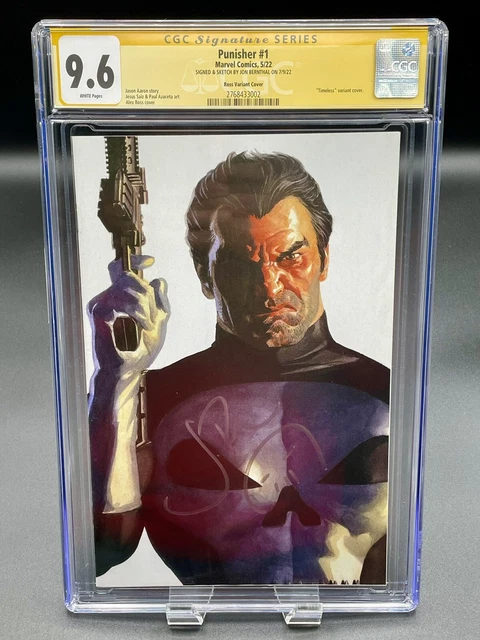 Punisher 1 Alex Ross Cgc 9.6 2Xss Jon Bernthal Sketch! Rare!