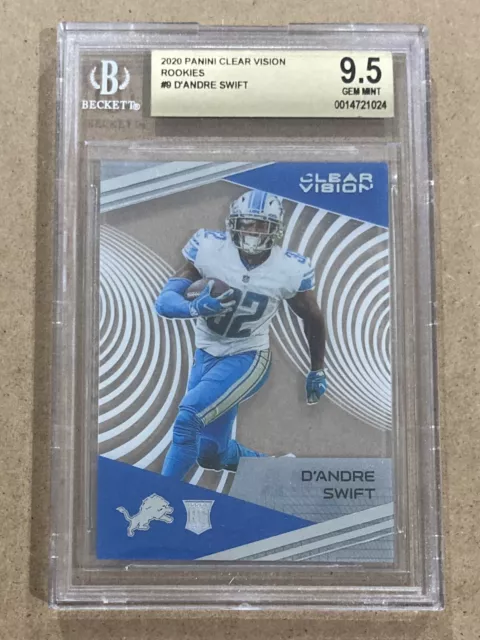 2020 Panini Clear Vision #9 D’Andre Swift RC Rookie BGS 9.5 Gem Mint