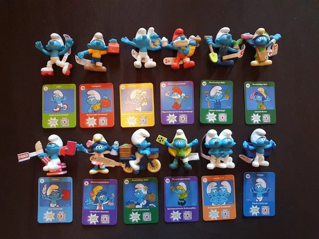 12 verschiedene Mc Donald’s Schlümpfe 2022 Schlumpf Figuren Schleich UNBESPIELT