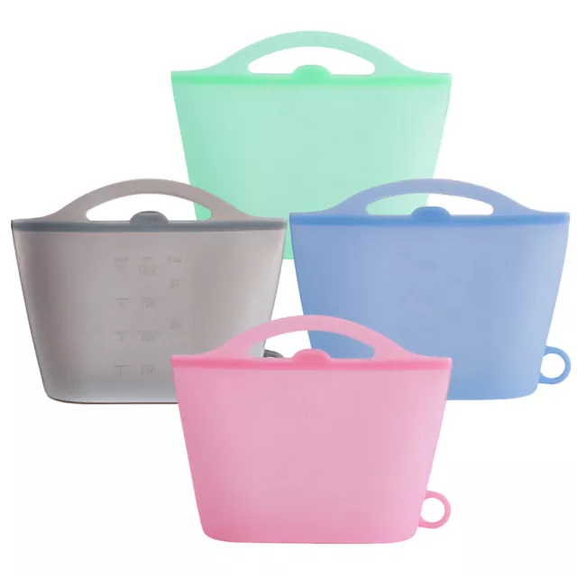 4 Pcs Silicone Storage Bag Food Container Sandwich Bags Fridge Containers Pack