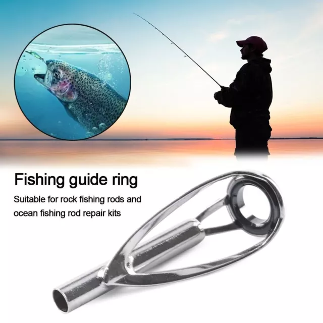 OVAL FISHING ROD Guide Eye Ceramic Ring Tip Repair Kit Tackle Box