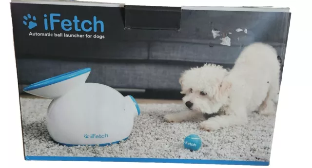 iFetch Interactive Automatic Ball Launcher 3 Small Tennis Balls 10-30ft V -pets