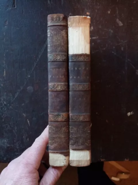 'The Fables of Aesop' - 2 volumes  pub. John Stockdale 1793 - For rebinding