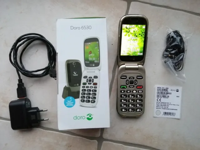 C3T1 - TÉLÉPHONE Mobile Doro 6530 complet avec chargeur boîte support EUR  25,00 - PicClick FR