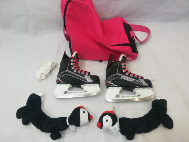 Bauer Vapor X200 Junior Girls Ice Skates with Edea Penguin Blade Covers