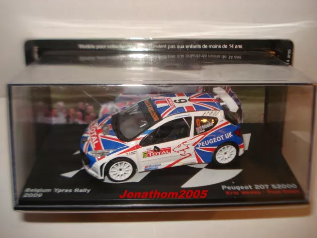 ALTAYA PEUGEOT 207 S2000 # 6 BELGIUM YPRES RALLY 2009 - MEEKE - NAGLE au 1/43°