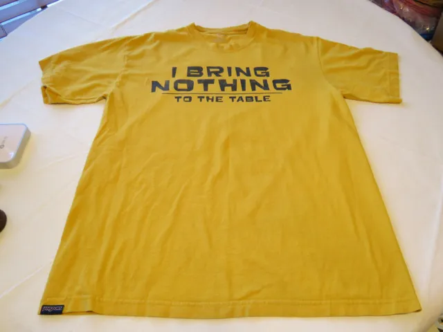 Uomo Jansport T-Shirt L D'Oro Giallo " I Bring Nothing To The EUC