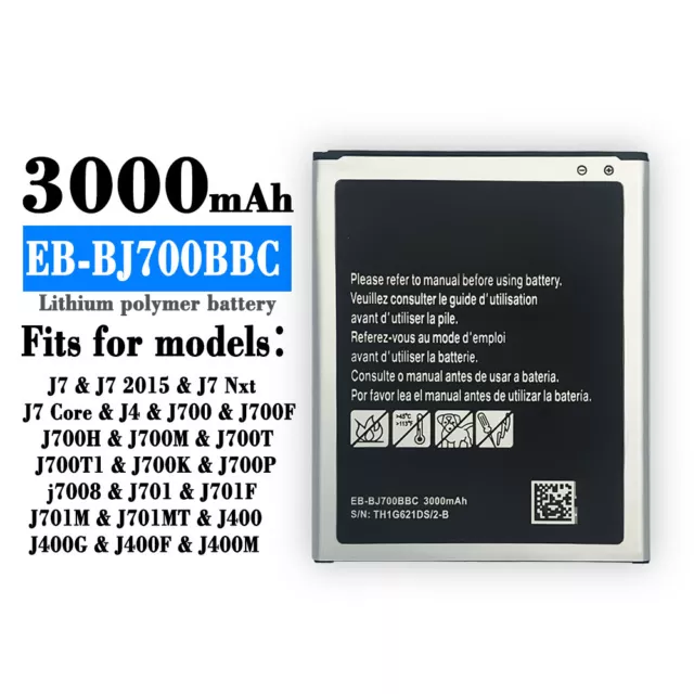 New Replacement Battery EB-BJ700BBC For Samsung Galaxy J7 J700 J700M J700P J700F