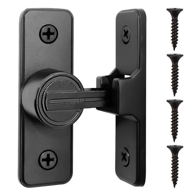 90 Degree Barn Door Lock Heavy-Duty Sliding Barn Door Latch Lock Gate Latch New