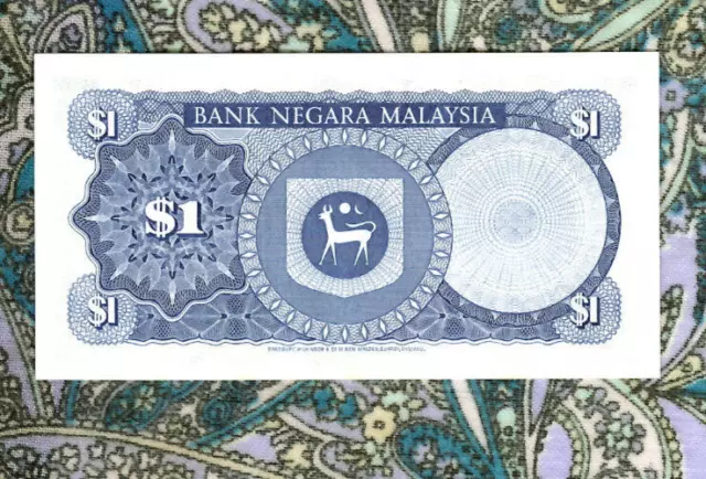 Great Historic Banknotes Malaysia 1976 1 Ringgit P-13a UNC Lucky M/11 711194 3