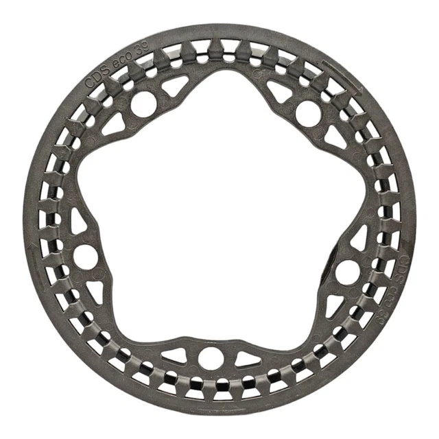 Plateau Vélo SX-FORCE 39 Dents CNC - 5 Trous, Entraxe 130 BCD, Noir/argenté