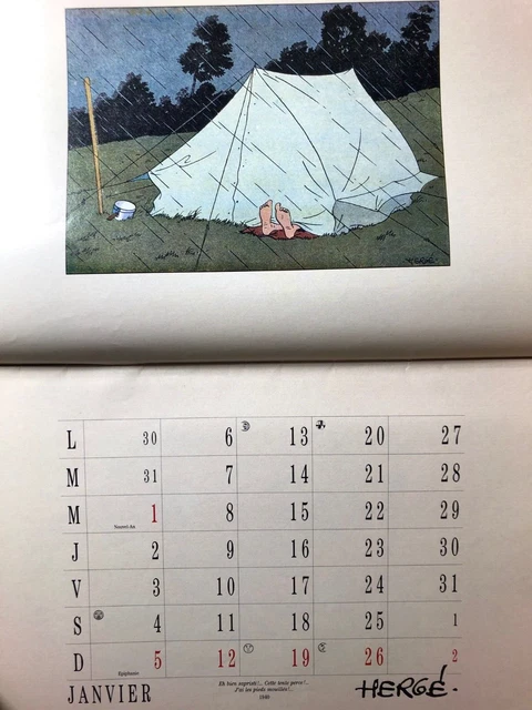 HERGE CALENDRIER TINTIN 2011 30x30 cm EUR 9,90 - FR