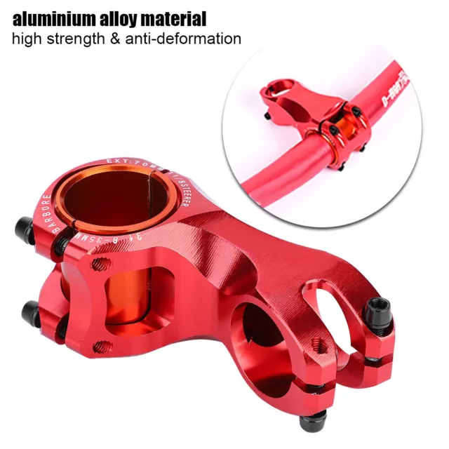 (Red)Mountain Bicycle -17 Degree Alunimium Alloy Bike Tube Stem 31.8mm Repla HG5