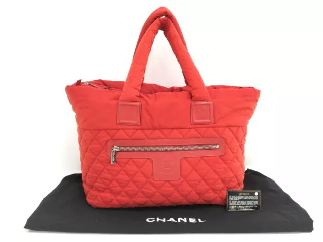 CHANEL COCO COCOON GM Nylon Tote Bag Khaki FedEx Shipping $701.30 - PicClick
