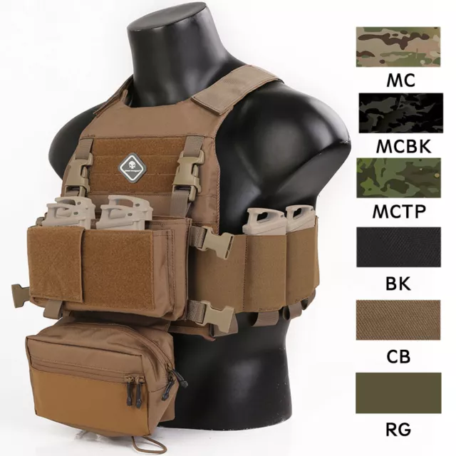 EMERSON FCS TACTICAL Plate Carrier & MK Micro Fight Chassis Chest Rig ...