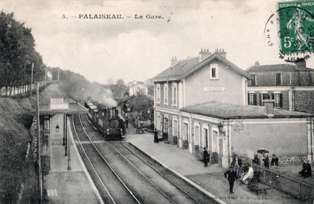 91 Cpa Animee 1908 Palaiseau La Gare