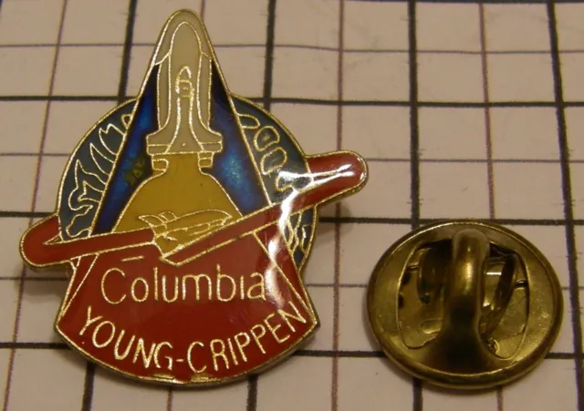 NASA SPACE SHUTTLE COLUMBIA STS-1 YOUNG GRIPEN vintage pin badge Z8J