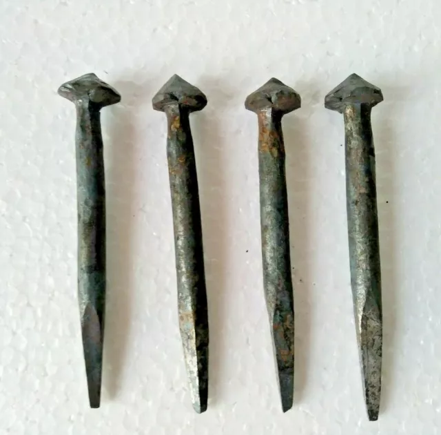 4 PCs Wrought Iron Big Nails Hand Forged Rustic Antique Look Metal Big Nails