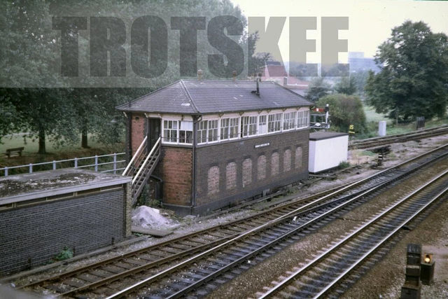 35mm Slide BR British Railways Scene View Banbury North Signal Box 1984 Original