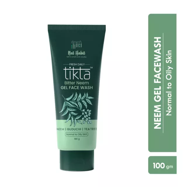 Nat Habit Bitter Neem Tikta Gel Face Wash (100 g) free shipping